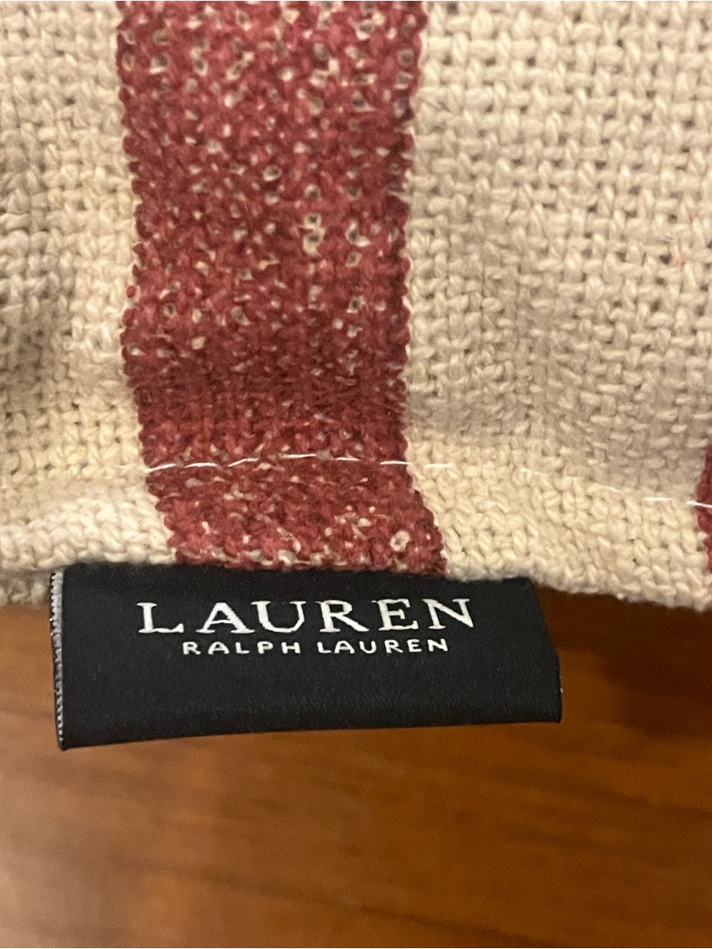 Ralph Lauren American Flag Throw Pillow 14”x22” Indoor Outdoor COSMETIC DEFECT - Picture 3 of 7